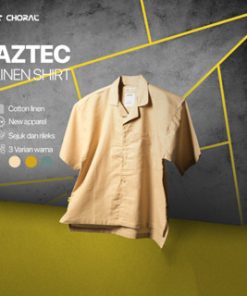Choral Aztec Linen Shirt Kemeja | Kemeja Katun Linen | Kemeja Pria | Kemeja Cowok