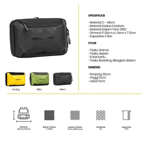 Tyson | Waistbag | Handbag - Black - Image 8