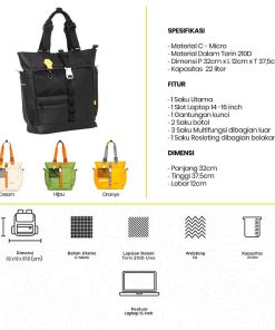 Alternative view of Sena Totebag | Backpack | Handle Koper | Totebag