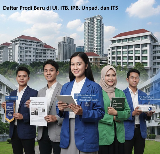 Daftar Prodi Baru di UI, ITB, IPB, Unpad, dan ITS
