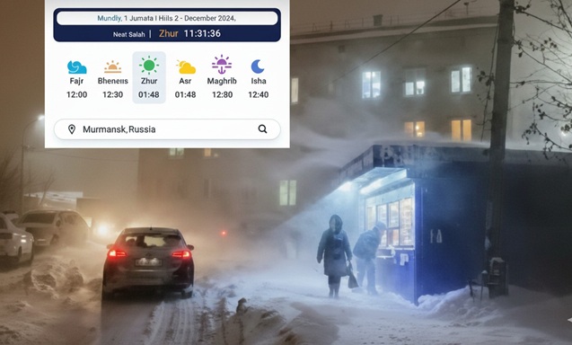 Fenomena Puasa 1 Jam di Murmansk Rusia Saat Musim Dingin