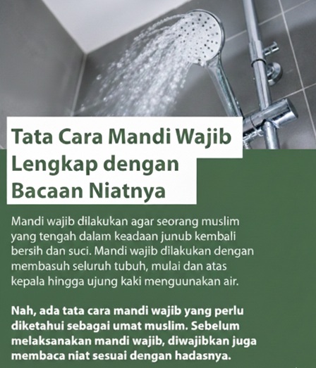 Tata Cara Mandi Wajib yang Benar dan Lengkap