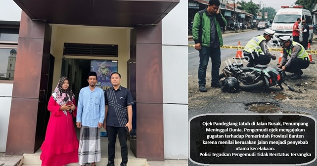 Ojek Pandeglang Jatuh di Jalan Rusak, Penumpang Meninggal Dunia