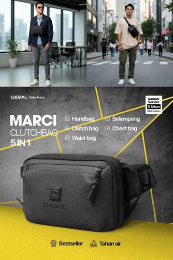 Choral Marci Multi Handling, Tas Multifungsi Stylish untuk Aktivitas Anak Muda