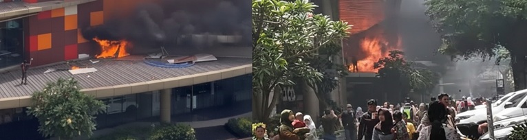 Kebakaran Mal Ciputra Cibubur Bikin Pengunjung Panik