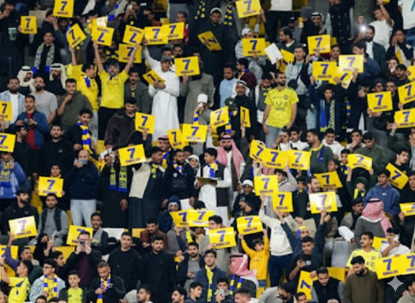 Fans Al Nassr Guncang Stadion dengan Angka 7 dan “Siu”