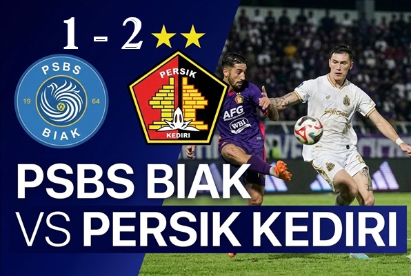 Persik vs PSBS Biak Berlangsung Sengit di Stadion Brawijaya
